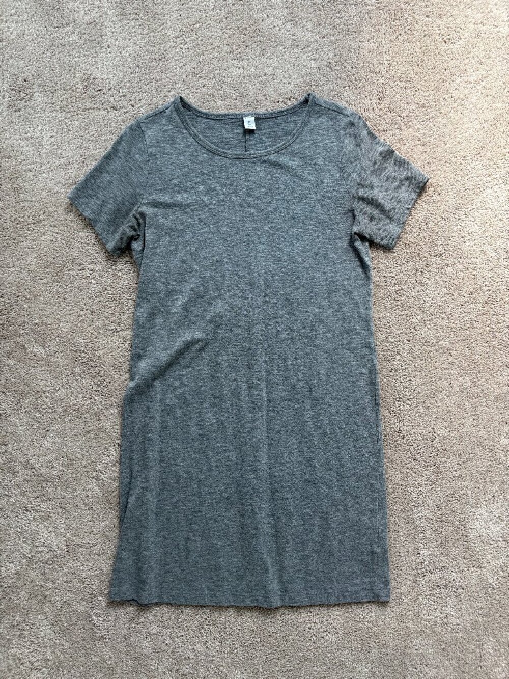Old Navy Gray Midi Dress Medium Tall | Short Sleeve Everyday Basic